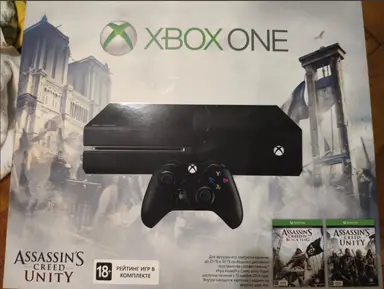 Xbox one 500gb с играми и + 2 геймпада